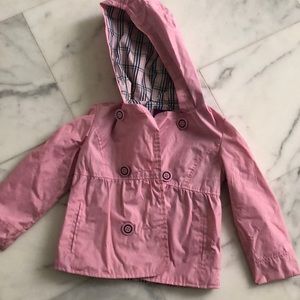 Pink rain coat